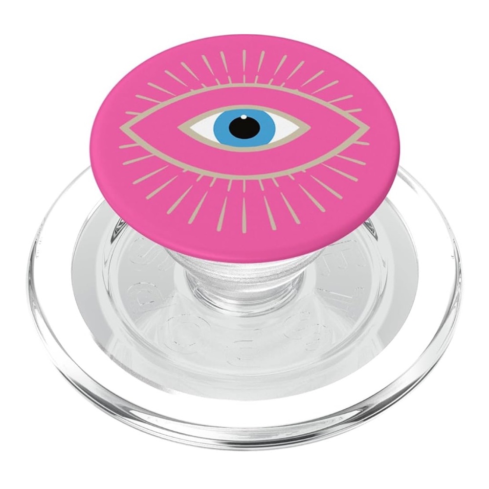 Pink All Seeing Evil Eye PopSockets MagSafe PopGrip for iPhone